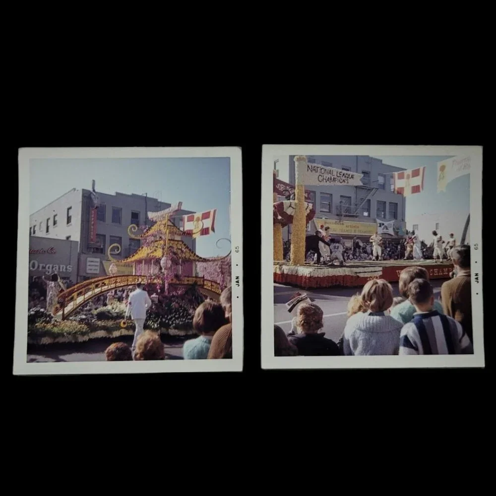 Rosebowl 1965 Parade Photographs Ephemera Tournament of Roses Football Baseball